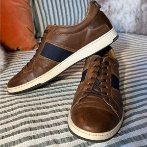 RYE Men’s 9 Brown Leather Sneakers Casual Lace Up EUR 42